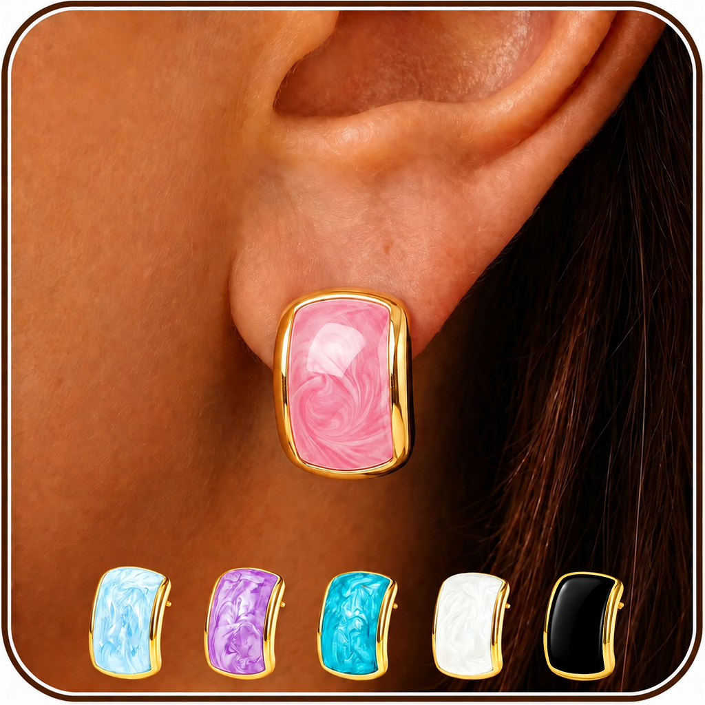 Eclipton® 14K Plated Gold Stud Earrings for Women Trendy, Dainty Hypoallergenic Earrings Unique for Party Daily Office Wear