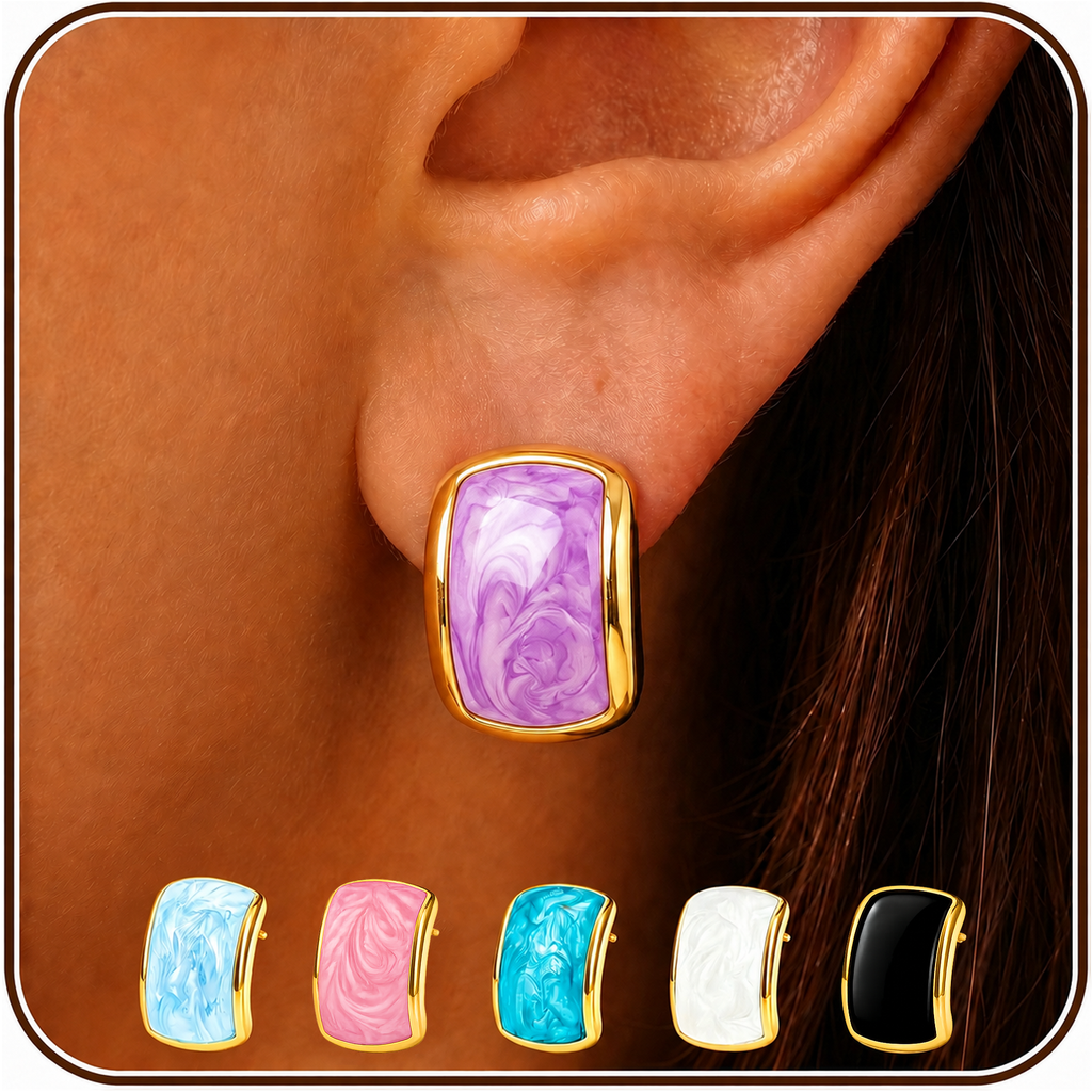 Eclipton® 14K Plated Gold Stud Earrings for Women Trendy, Dainty Hypoallergenic Earrings Unique for Party Daily Office Wear