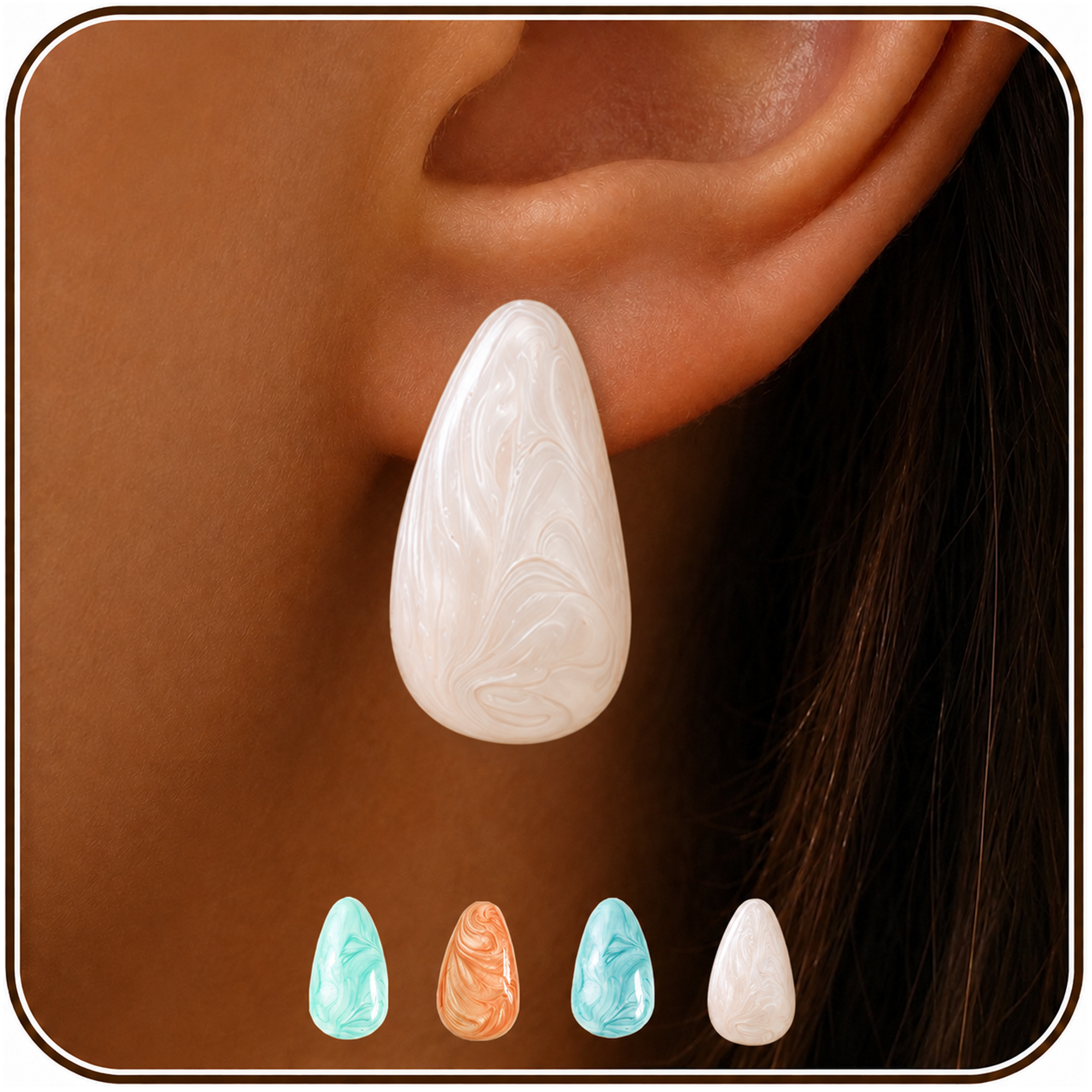 Eclipton® 14K Plated Gold Stud Earrings for Women Trendy, Lightweight Teardrop Hypoallergenic Earrings,Gold Jewelry Gift for Women’s Daily Wear
