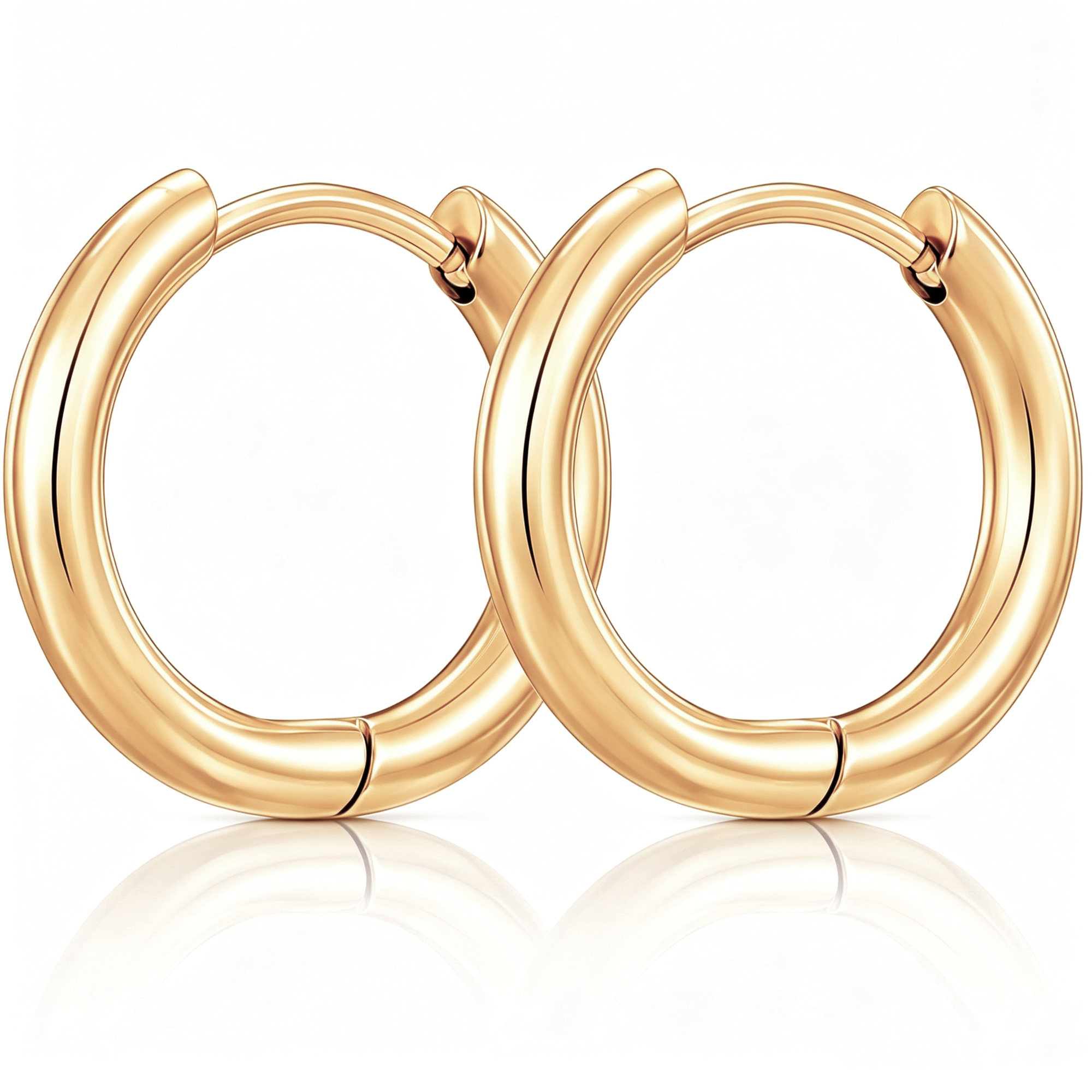 Eclipton® 14K Plated Gold Hoop Earrings for Women, Dainty Minimalist & Hypoallergenic Hoop Earrings for Party Daily Office Wear