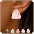 Eclipton® 14K Plated Gold Stud Earrings for Women, Dainty Hypoallergenic Earrings for Weddings, Beach, Daily Wear and Parties