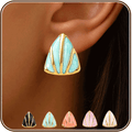 Eclipton® 14K Plated Gold Stud Earrings for Women, Dainty Hypoallergenic Earrings for Weddings, Beach, Daily Wear and Parties