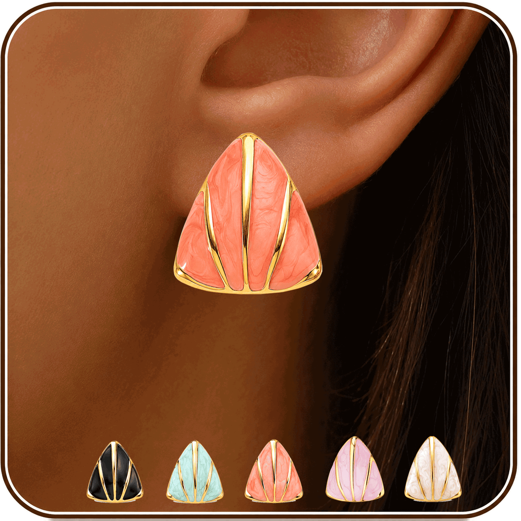 Eclipton® 14K Plated Gold Stud Earrings for Women, Dainty Hypoallergenic Earrings for Weddings, Beach, Daily Wear and Parties