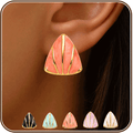 Eclipton® 14K Plated Gold Stud Earrings for Women, Dainty Hypoallergenic Earrings for Weddings, Beach, Daily Wear and Parties
