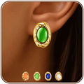 Eclipton® 14K Plated Gold Stud Earrings for Women Trendy, Hypoallergenic Dainty Oval Pearl Earrings Unique for Party Daily Office Wear