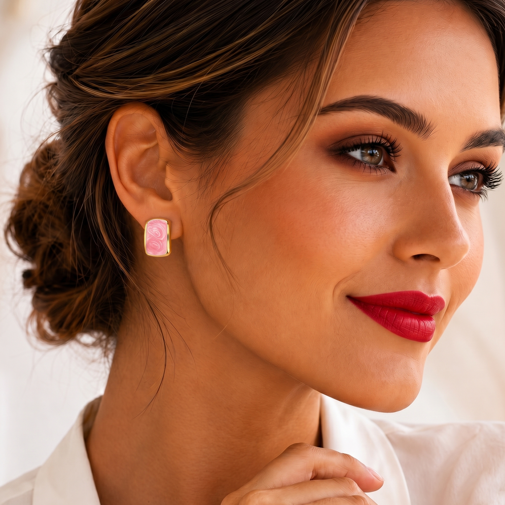 Eclipton® 14K Plated Gold Stud Earrings for Women Trendy, Dainty Hypoallergenic Earrings Unique for Party Daily Office Wear