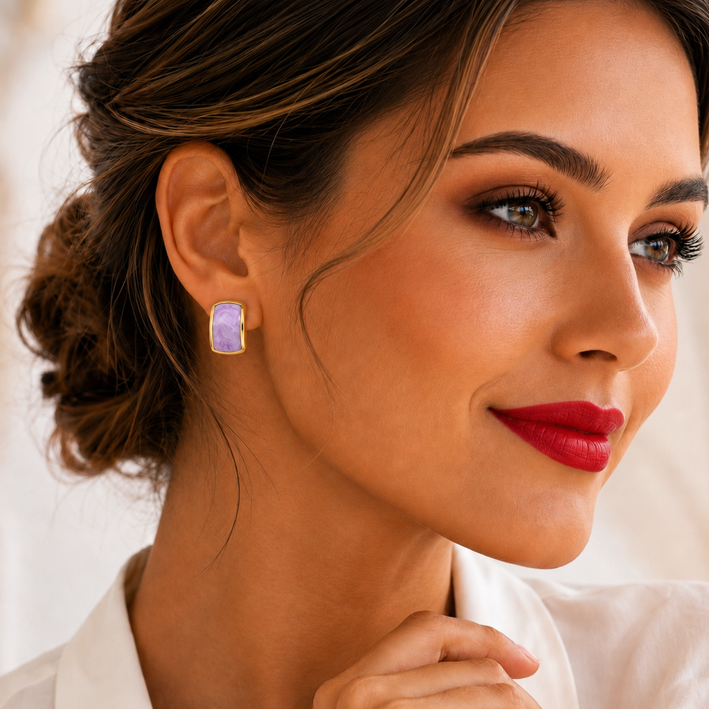 Eclipton® 14K Plated Gold Stud Earrings for Women Trendy, Dainty Hypoallergenic Earrings Unique for Party Daily Office Wear