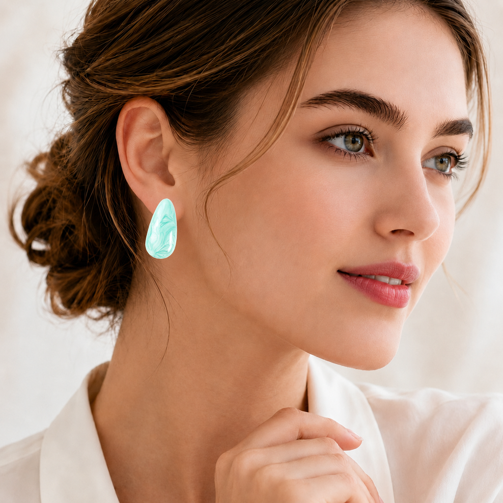 Eclipton® 14K Plated Gold Stud Earrings for Women Trendy, Lightweight Teardrop Hypoallergenic Earrings,Gold Jewelry Gift for Women’s Daily Wear
