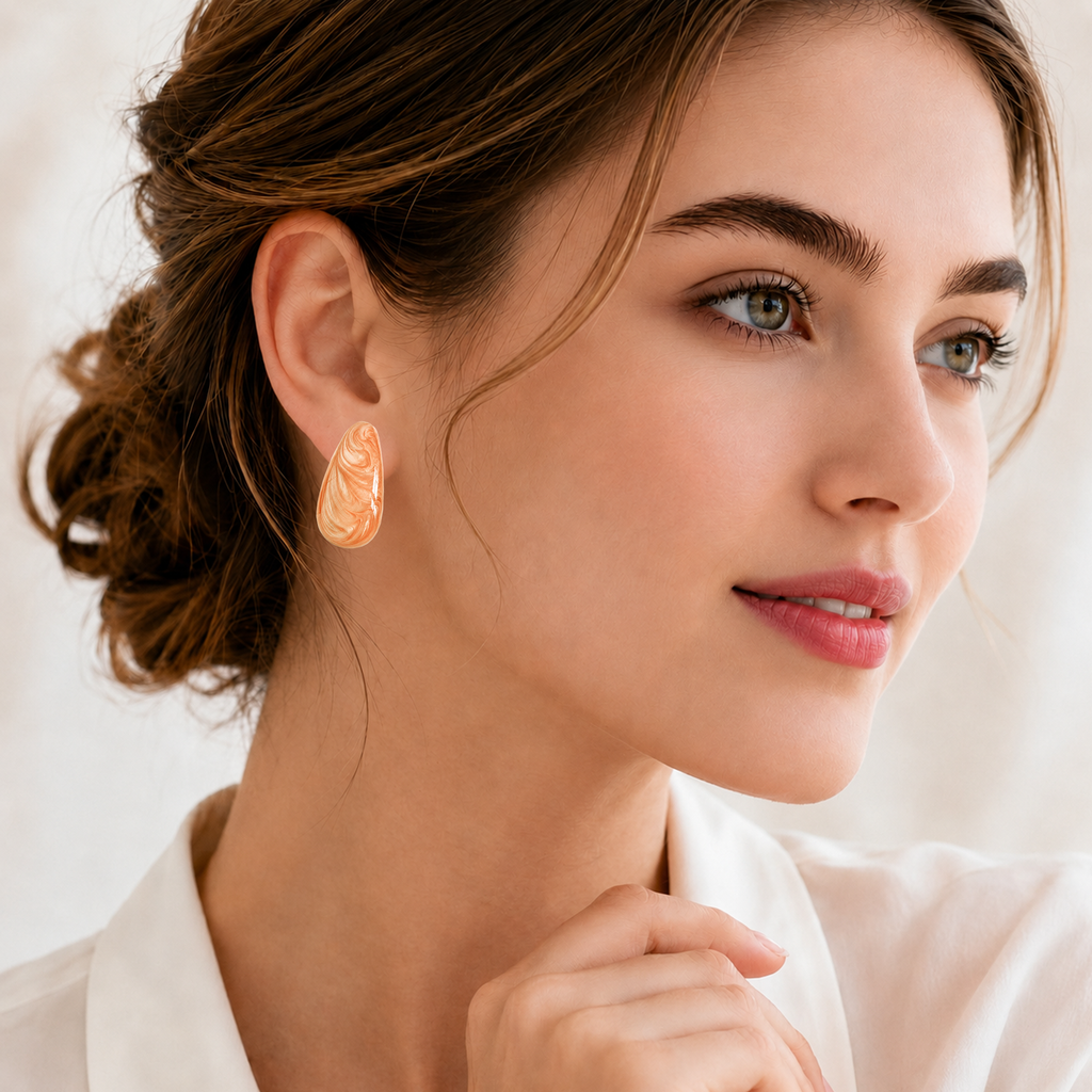 Eclipton® 14K Plated Gold Stud Earrings for Women Trendy, Lightweight Teardrop Hypoallergenic Earrings,Gold Jewelry Gift for Women’s Daily Wear