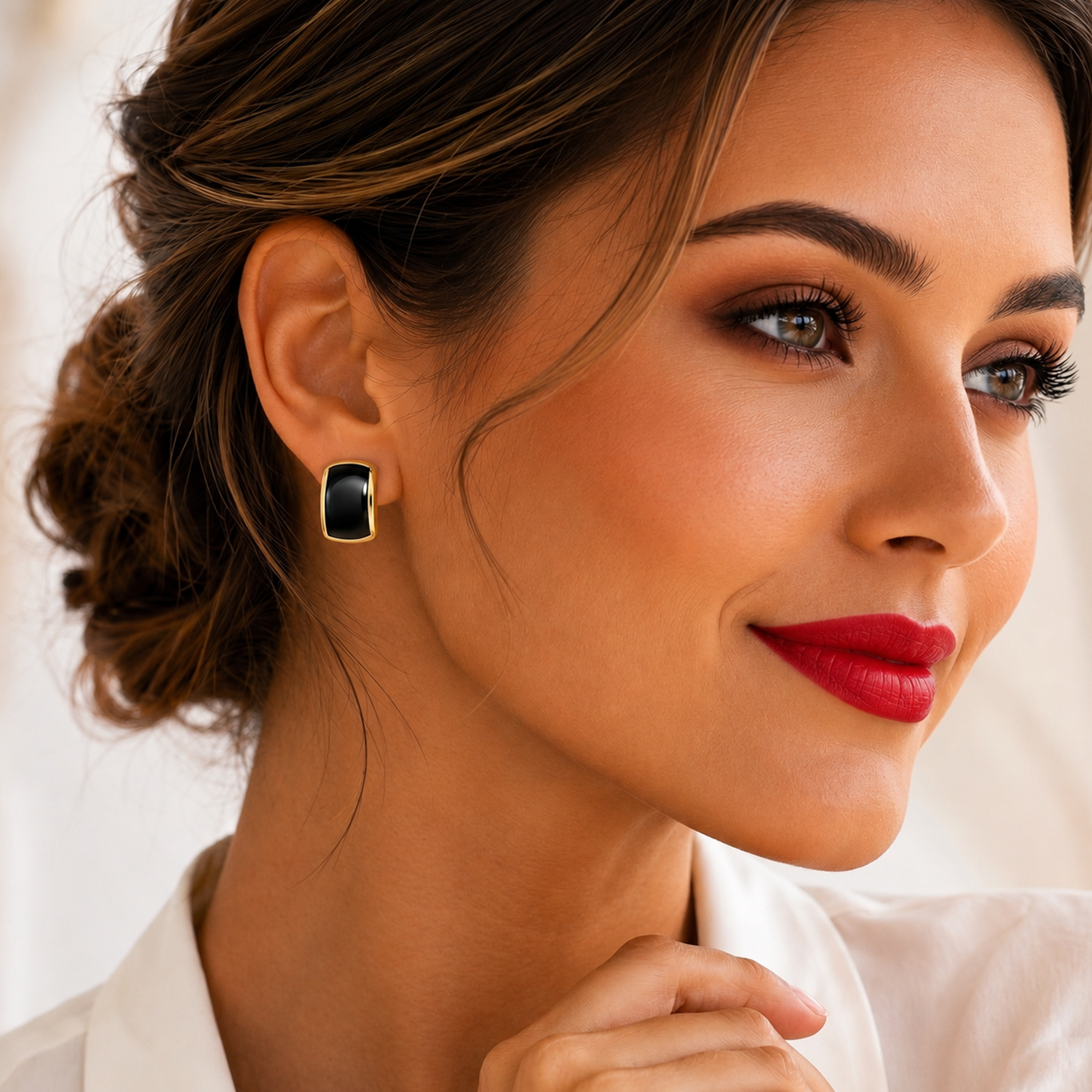 Eclipton® 14K Plated Gold Stud Earrings for Women Trendy, Dainty Hypoallergenic Earrings Unique for Party Daily Office Wear