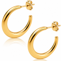 Eclipton® 14K Plated Gold Hoop Earrings for Women, Hypoallergenic Chunky Hoop Earrings Jewelry for Gifts