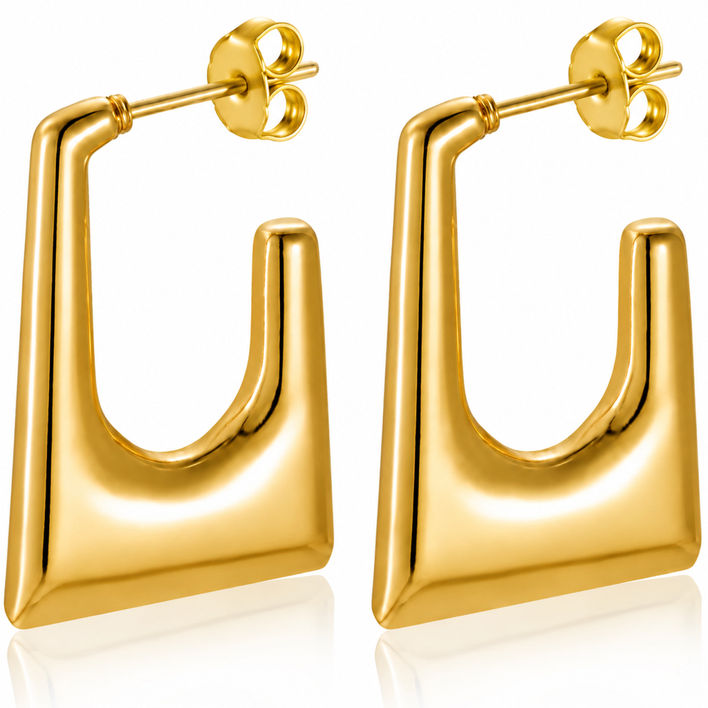 Eclipton® 14K Plated Gold Hoop Earrings for Women, Hypoallergenic Chunky Hoop Earrings Jewelry for Gifts