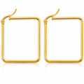 Eclipton® Gold Hoop Earrings for Women, 14K Gold Plated Hypoallergenic Lightweight Square Minimalist Hooped for Party Daily Office Wear